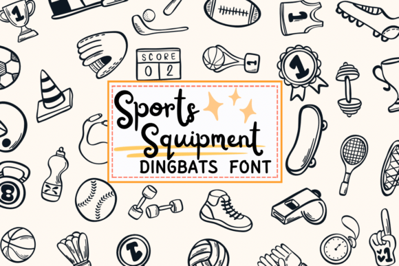 Game Day Graphics: The Sports Equipment Dingbats Typeface