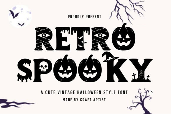 Retro Spooky: A Vintage Halloween Font with a Playful Twist