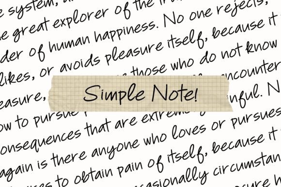 Simple Note: The Authentic Handwriting Font for Real-World Projects