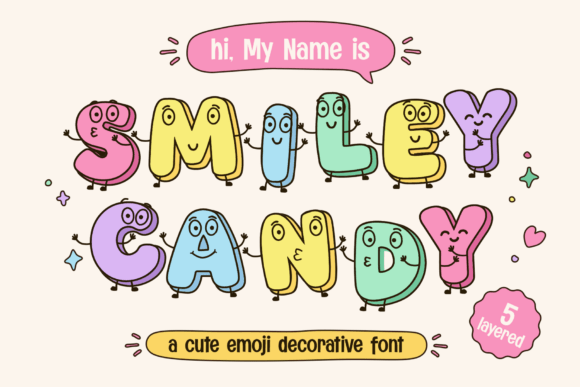 Smiley Candy: A Typography Burst of Joy