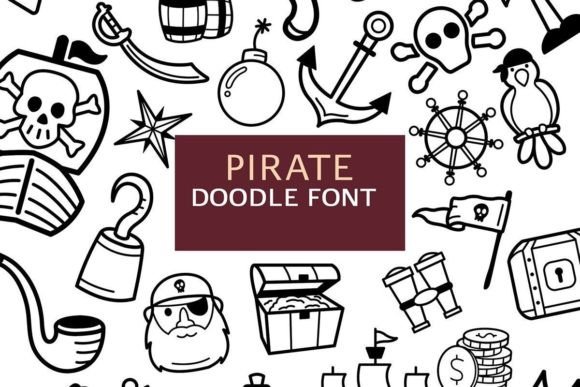 Unleash Creative Energy with the Pirate Doodle Typeface